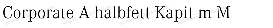 Corporate A halbfett Kapit m Medziff字体转换